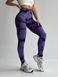 Лосини спортивні безшовні з ефектом push up та принтом тай-дай фіолетові S Tie-Dye HH010 фото 4