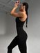 Комбінезон жіночий спортивний з чашечками чорний S Cat KR01 фото 4
