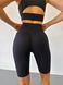 З ДЕФЕКТОМ Велосипедки спортивні безшовні з ефектом push up чорні L V-shape