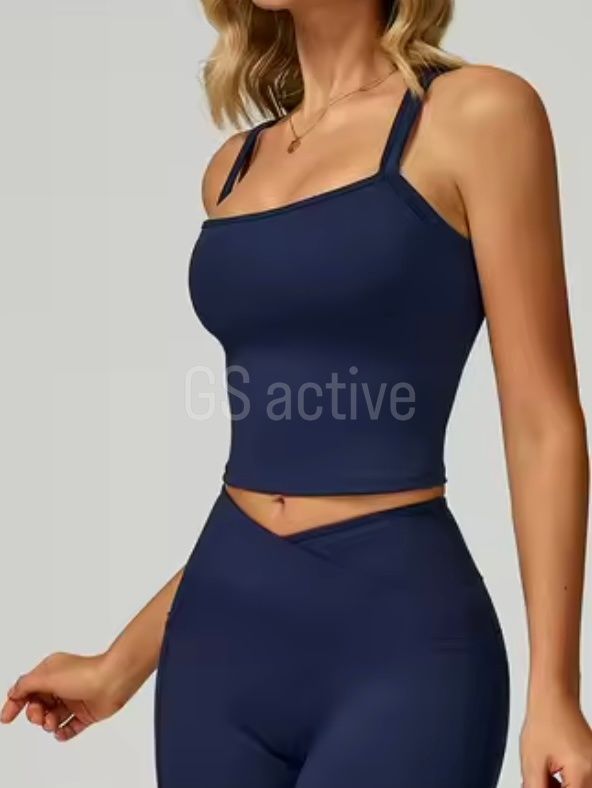 Майка спортивна з чашечками синя S Sculpt