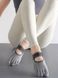 Шкарпетки спортивні з пальцями для йоги, пілатесу, фітнесу сірі Yoga socks gray фото 1