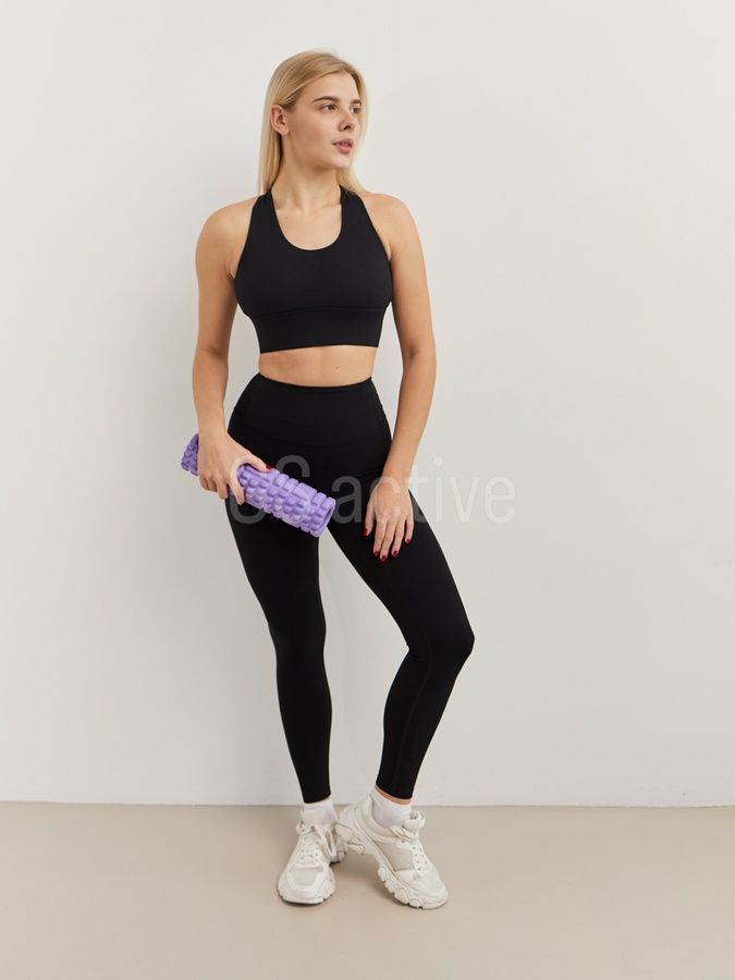 З ДЕФЕКТОМ Лосини спортивні з прихованим ефектом push up чорні L Essential