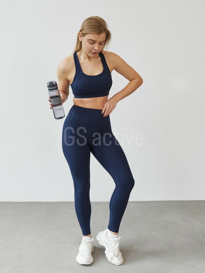 З ДЕФЕКТОМ Лосини спортивні з прихованим ефектом push up сині XL Essential